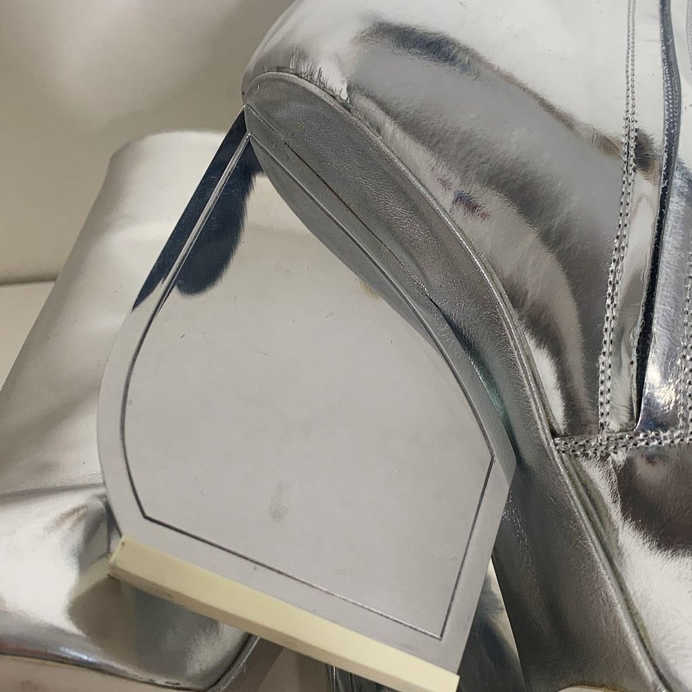 Maison Margiela Silver Italy Mirror Ankle Booties - Picture 13 of 16